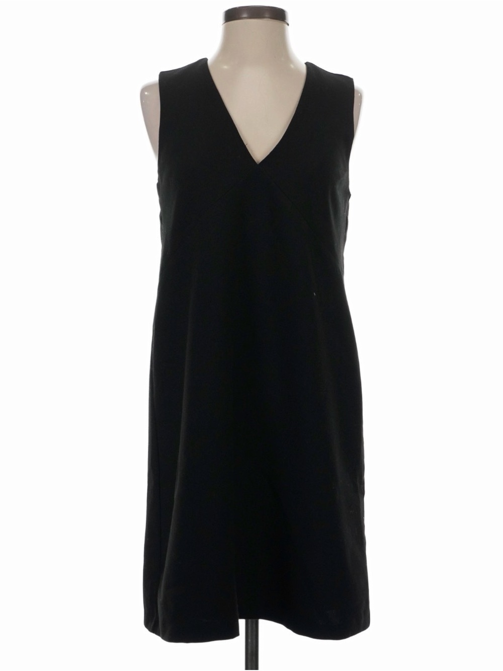 Banana Republic Classic Black V-Neck Sleeveless Dress sz 4 Petite